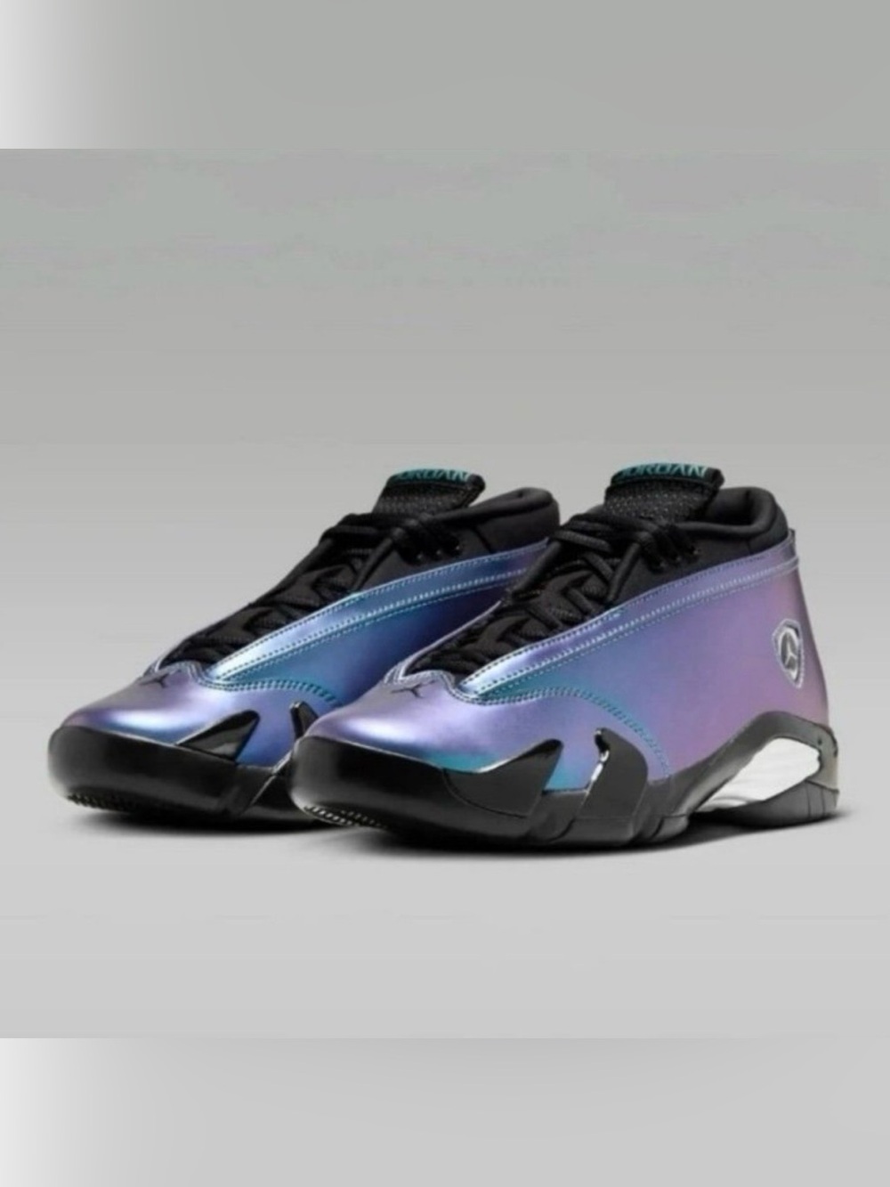 Jordan Women’s Iridescent Blue-Purple Low-Top Sneakers